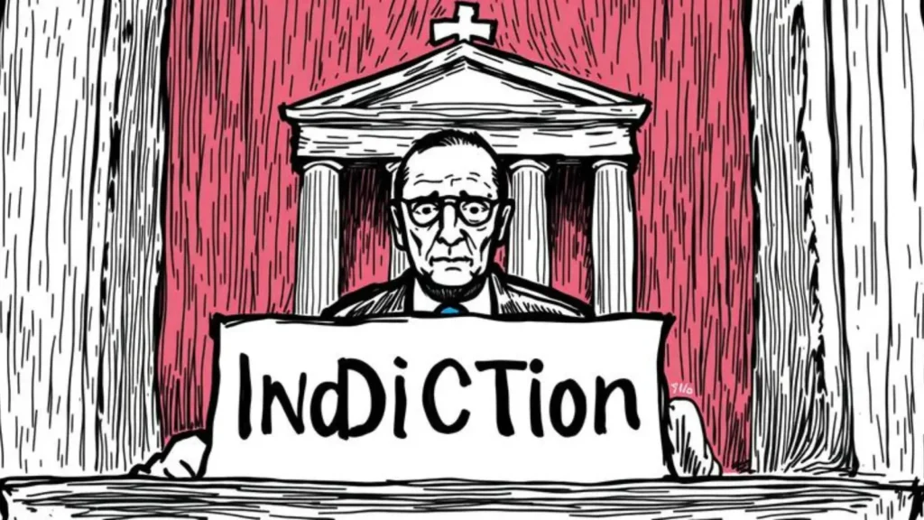 antonym of indictment