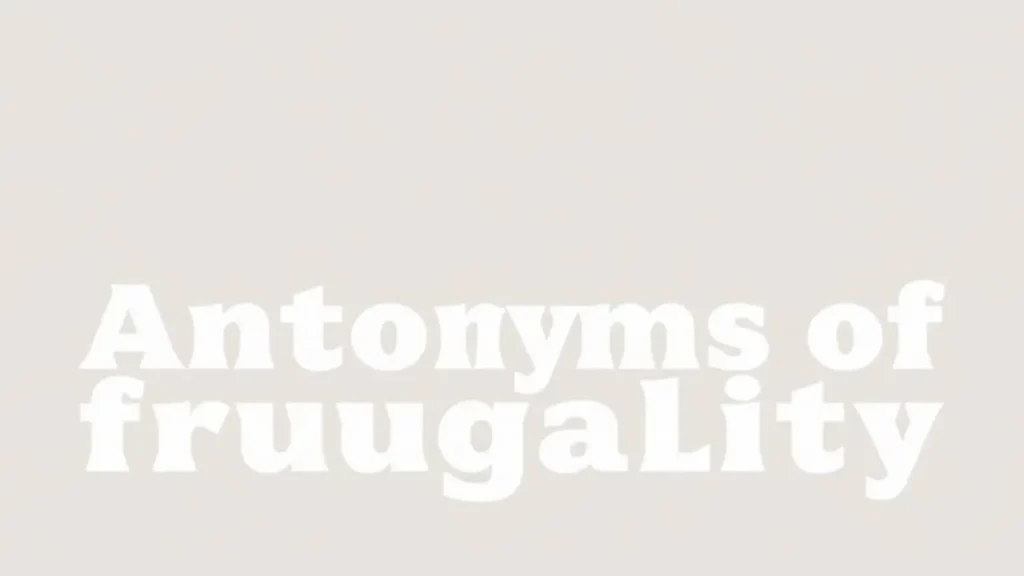 antonyms of frugality